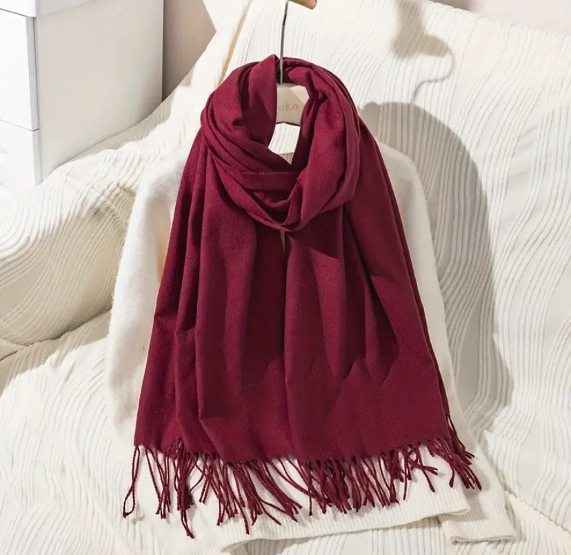 Classic Solid Burgundy Hijab / Scarf